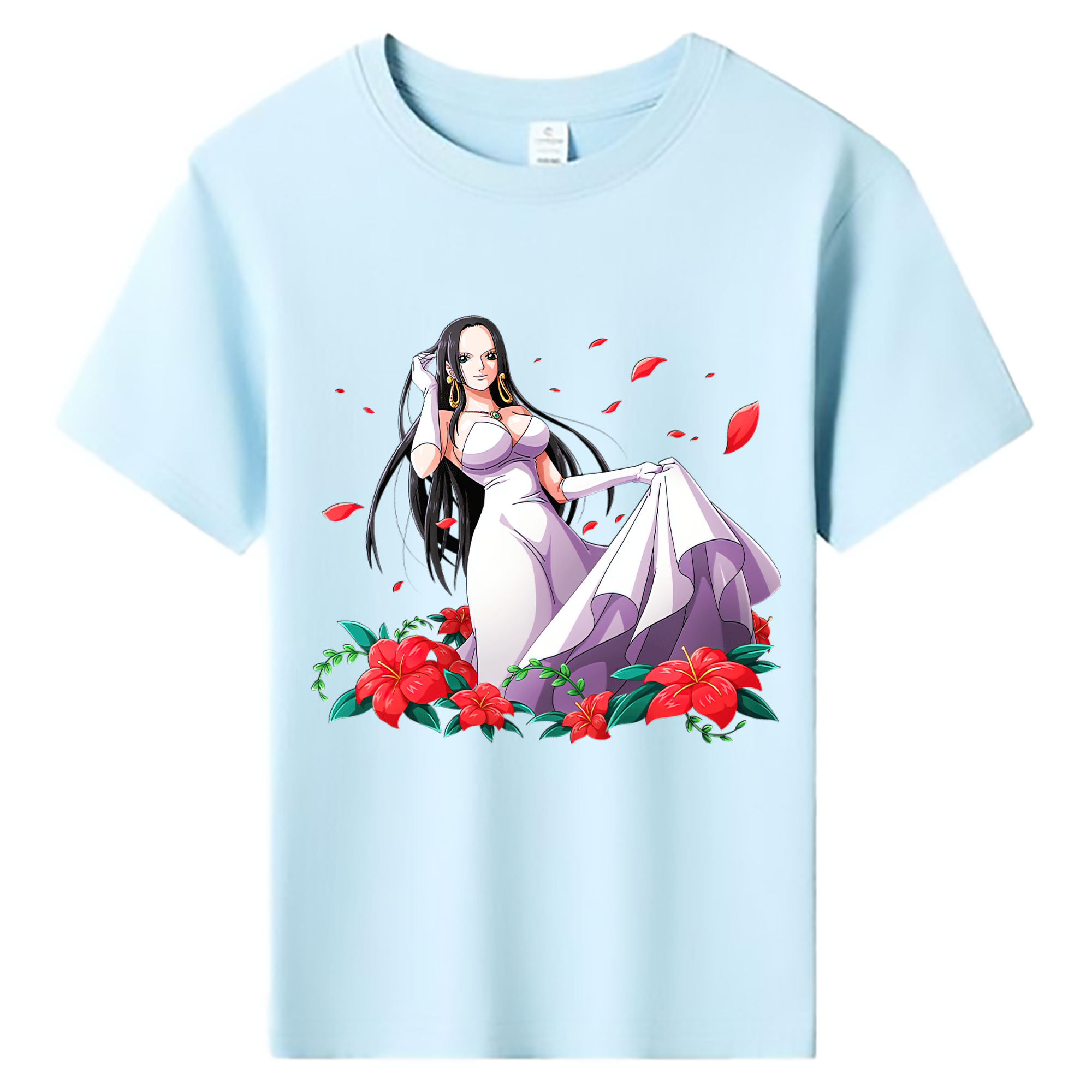 ワンピース ボア・ハンコック ONE PIECE Boa·Hancock 綿100％キッズTシャツ（フロントプリント）